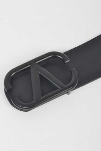 AWE Acrylic A Buckle Elastic Belt - Black