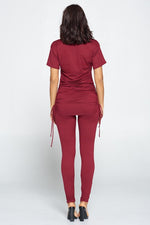 Load image into Gallery viewer, Cabernet - Wine Colored 2 Piece Pants Set
