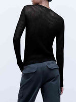 Load image into Gallery viewer, Round Neck Ribbed Knit Top
