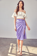 Load image into Gallery viewer, SIDE GATHERED SLIT SKIRT
