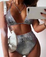 Load image into Gallery viewer, Sterling- Chrome High Waist Bikini
