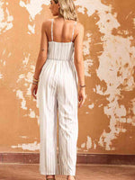 Load image into Gallery viewer, Sleeveless Tie Front Wide Leg Jumpsuit
