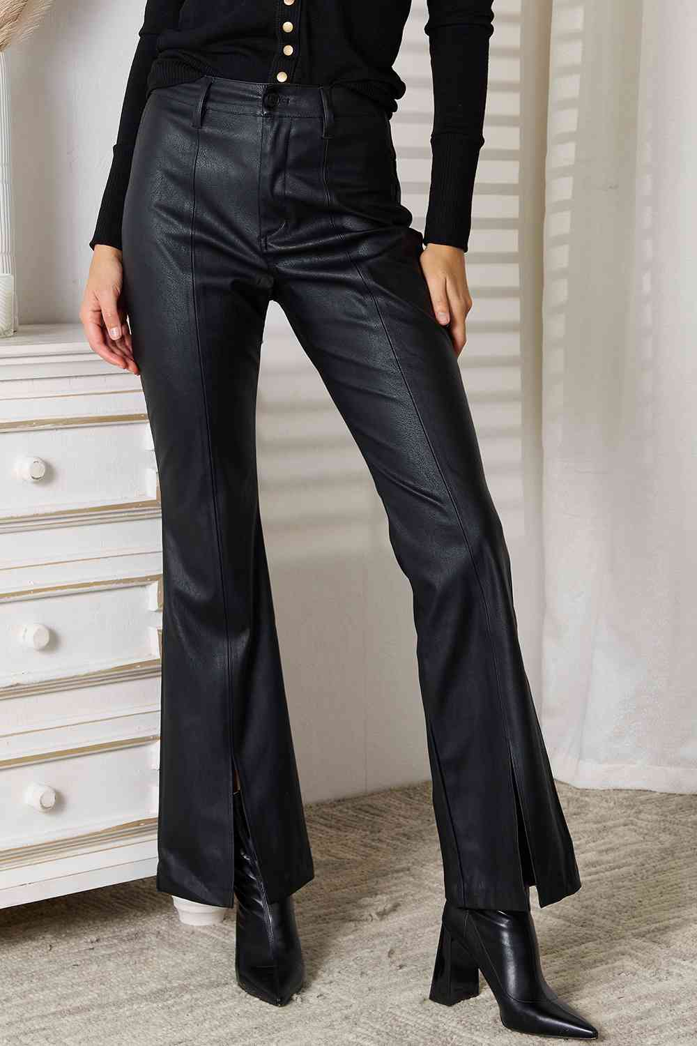 Kancan Slit Flare Leg Pants – AWE