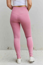 Load image into Gallery viewer, Zenana Fit For You Full Size High Waist Active Leggings in Light Rose
