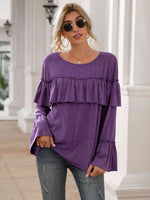 Load image into Gallery viewer, Round Neck Flare Sleeve Top
