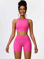 Load image into Gallery viewer, Cutout Cropped Sport Tank and Shorts Set
