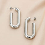 Load image into Gallery viewer, Stainless Steel Hinged Hoop Earrings

