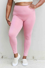 Load image into Gallery viewer, Zenana Fit For You Full Size High Waist Active Leggings in Light Rose
