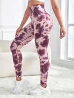 Load image into Gallery viewer, Tie-Dye Wide Waistband Active Leggings
