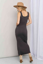 Load image into Gallery viewer, Zenana Scoop Neck Sleeveless Maxi Dress in Ash Grey
