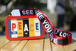 Load image into Gallery viewer, Peace &amp; Love - Letter Print Color block Crossbody Bag
