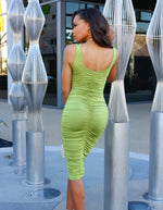 Load image into Gallery viewer, Meagan -Green Sleeveless Sheath Dress
