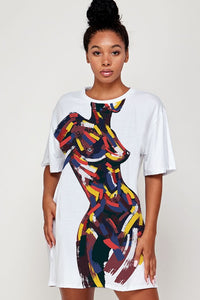 Picasso - Multi Colored T - Shirt Dress