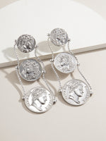 Load image into Gallery viewer, Got Coins - Silver Earrings

