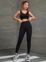 Load image into Gallery viewer, Ruched Tank and Leggings Sport Set

