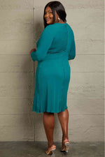 Load image into Gallery viewer, Culture Code Full Size Chevron Upper Bodycon Midi Dress

