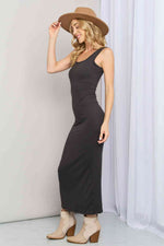 Load image into Gallery viewer, Zenana Scoop Neck Sleeveless Maxi Dress in Ash Grey
