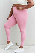 Load image into Gallery viewer, Zenana Fit For You Full Size High Waist Active Leggings in Light Rose
